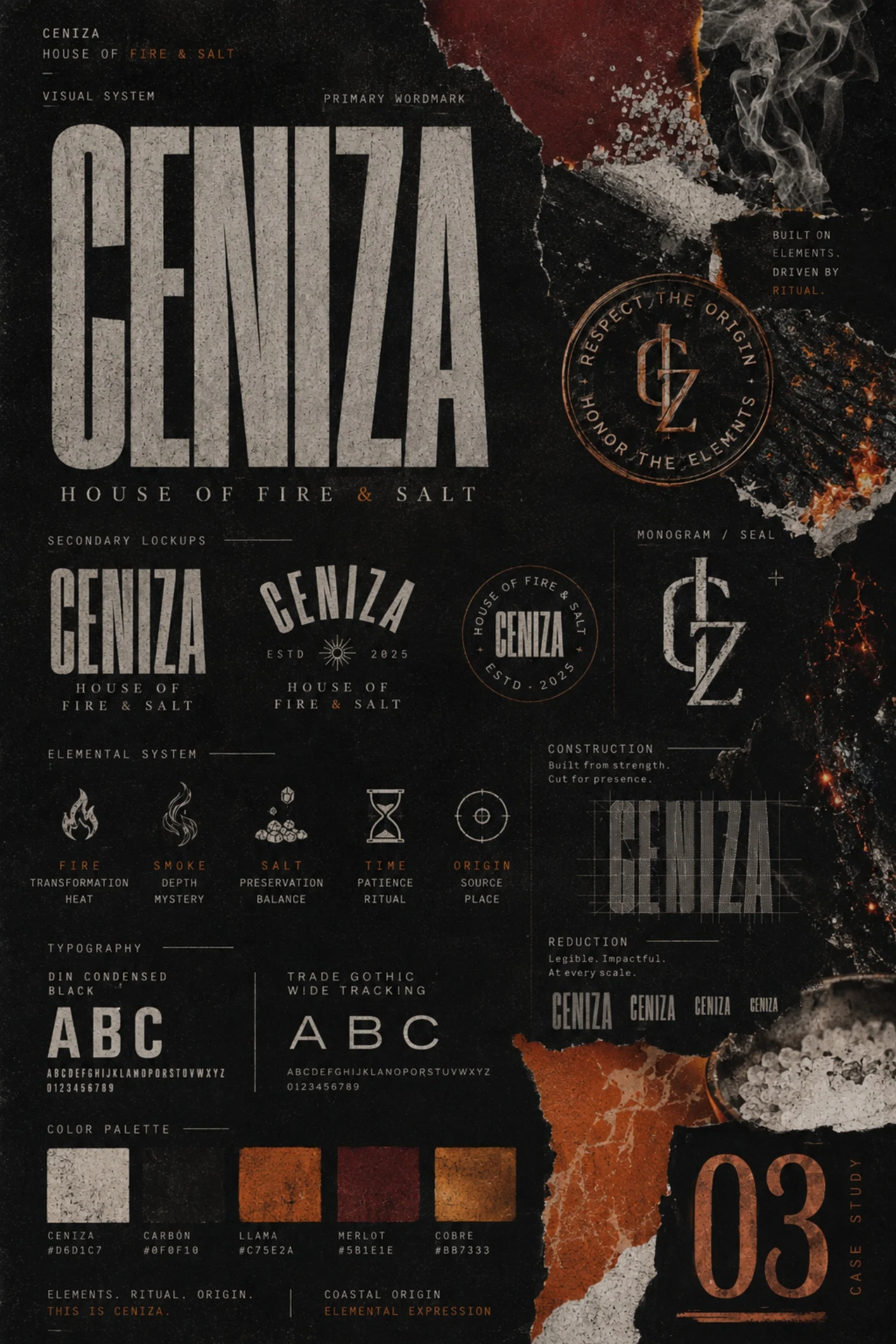 CENIZA visual identity system